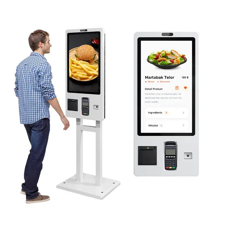 Self ordering touch screen kiosks