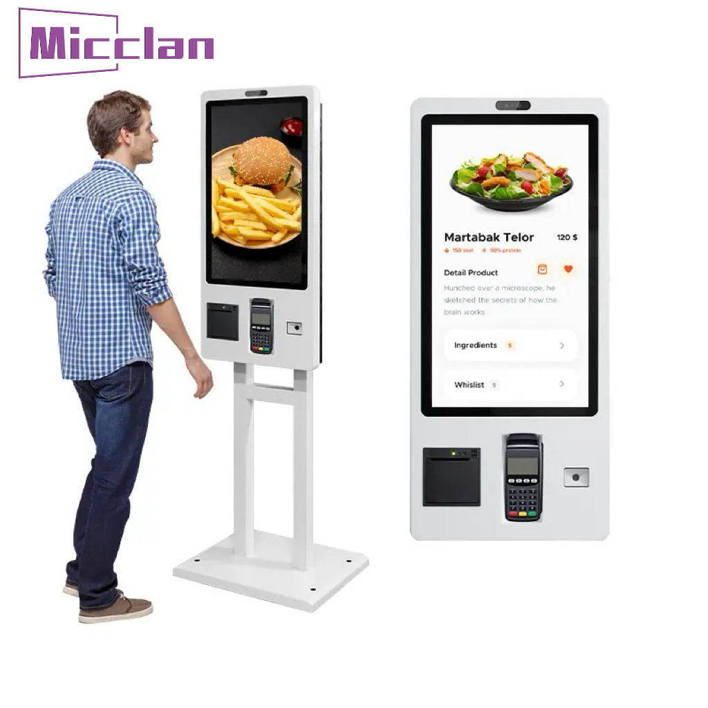 wall mount free-standing self ordering POS KIOSK