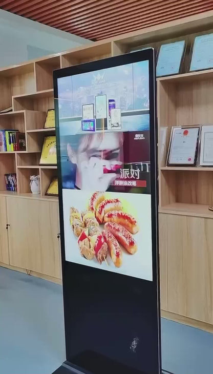65'' floor standing indoor Touch screen panel AIO PC display interactive Kiosks